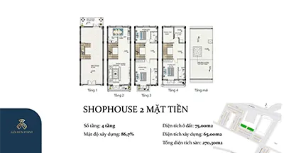 Shophouse 2 mặt tiền Golden Point