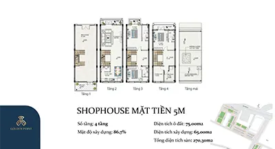 Shophouse mặt tiền 5m Golden Point